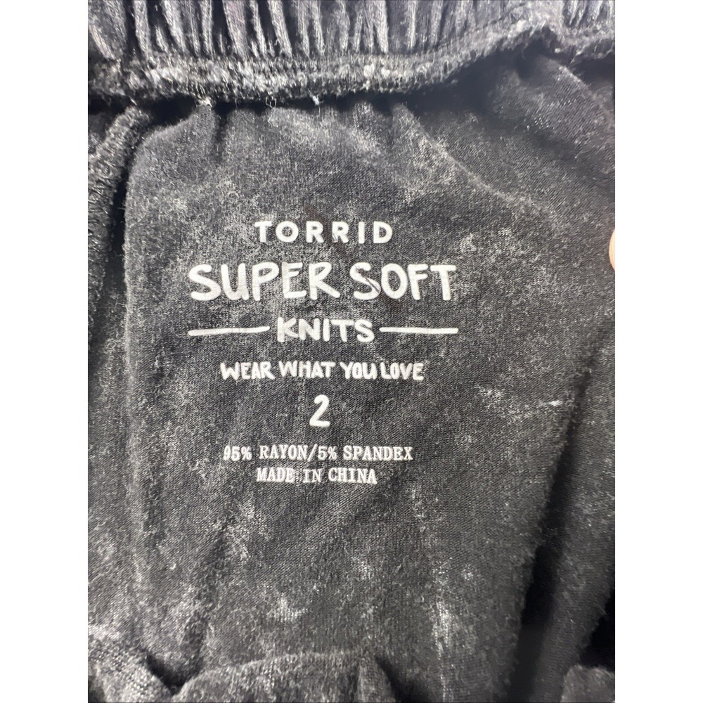 Torrid Skirt Womens 2X 18-20 Black Super Soft Knits Tiered Ruffle Mini Skater - Picture 2 of 8